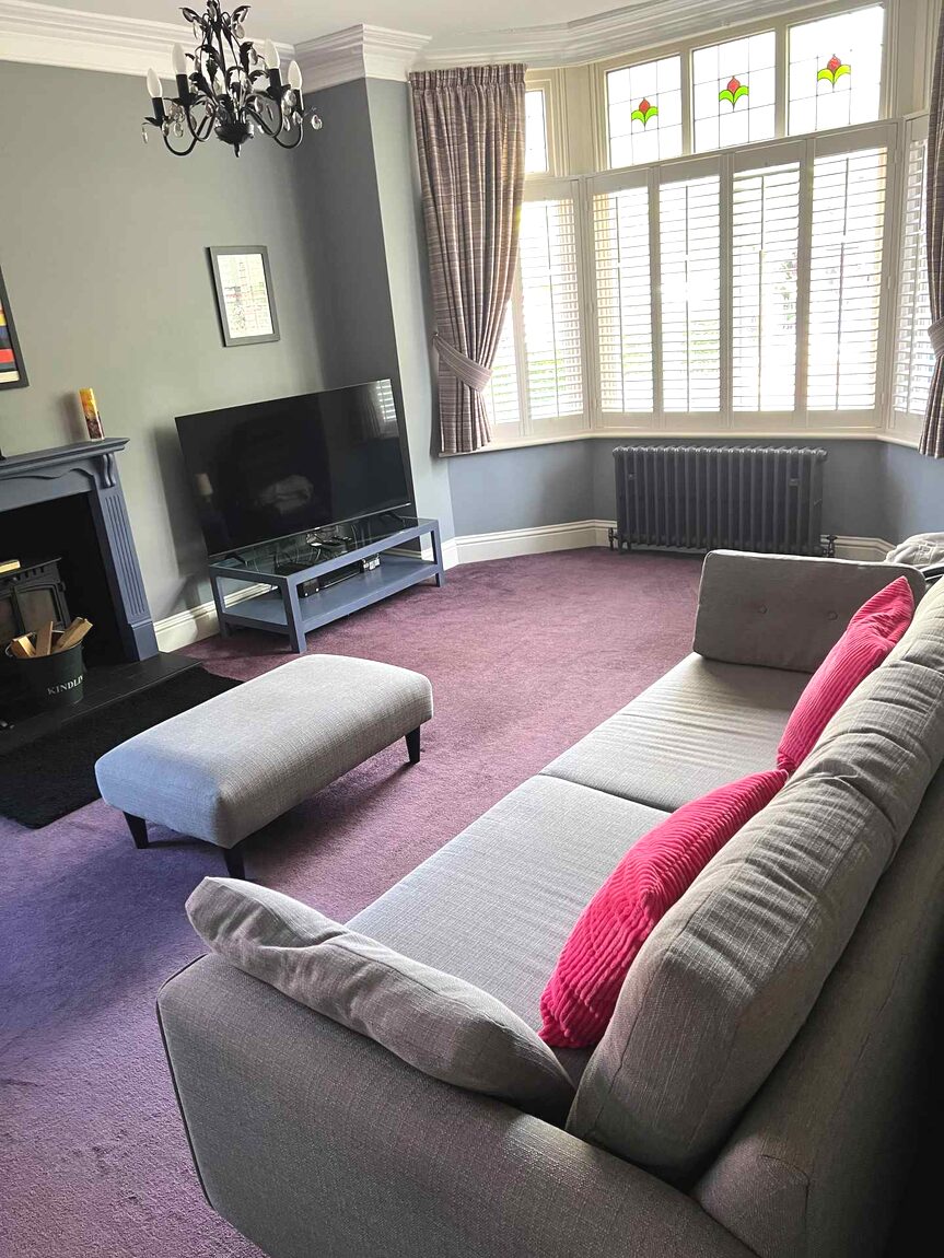 Living room cleaned and tidied