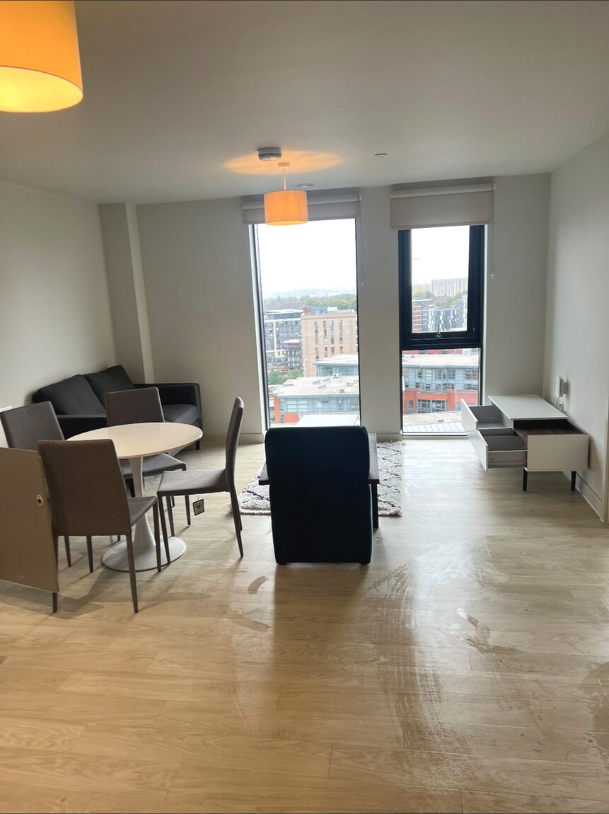 Living room after an end of tenancy clean