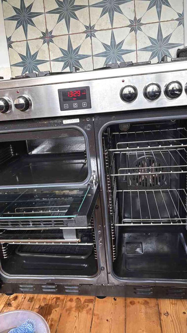 Range cooker after a deep oven clean