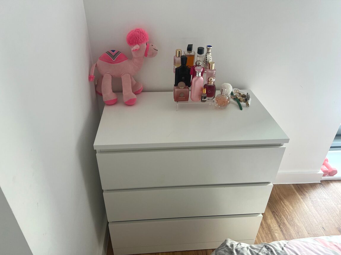 Bedroom surfaces dusted and tidied