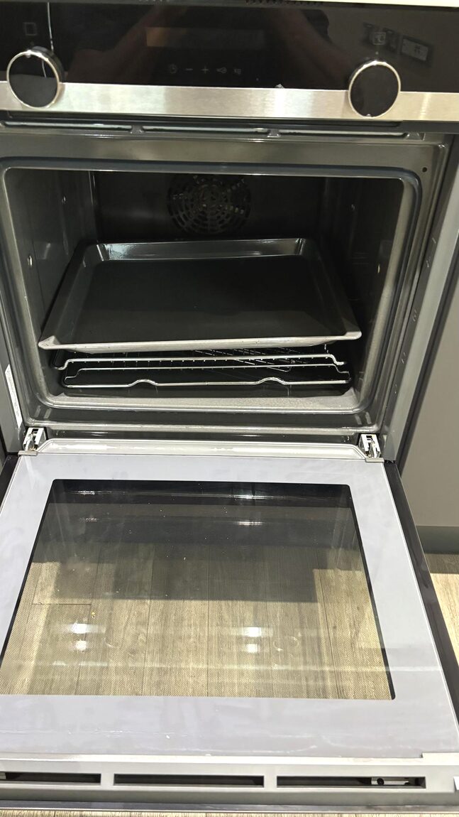 Oven interior cleaned