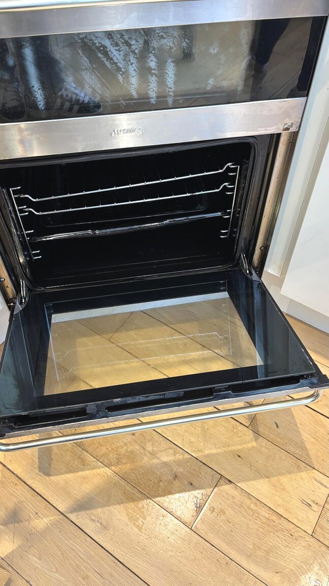Oven cleaned inside and out