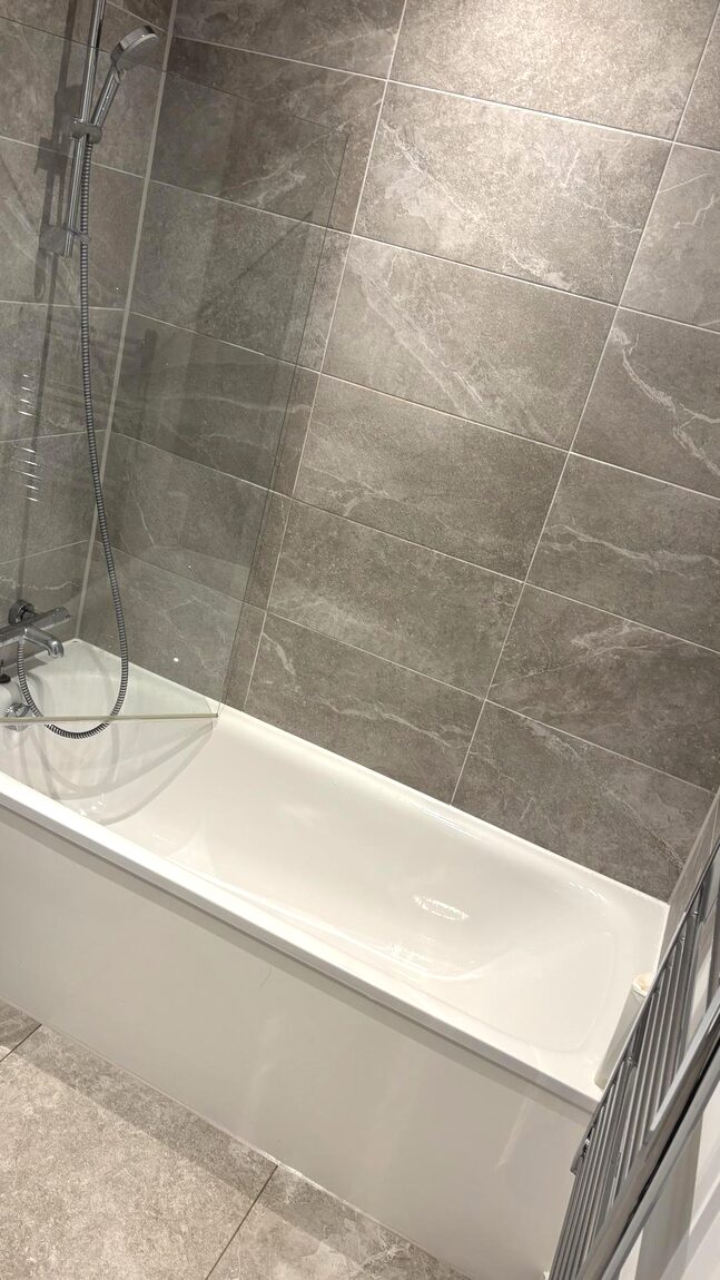 Bathroom and bath cleaned