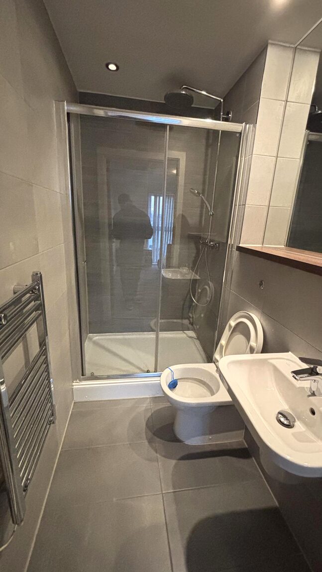Shower and bathroom cleaned