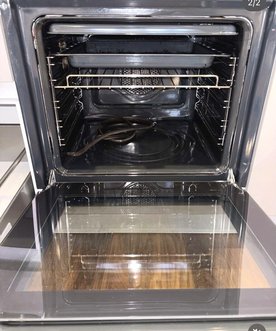 Oven interior after a deep clean